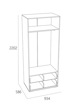 Детская комната Элиот композиция 7 белый фасадный, маренго, баунти песочный (собирается на любую сторону, спальное место 90 х 200)