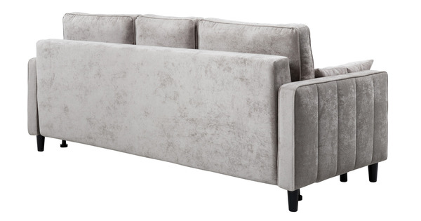 Диван-кровать прямой Арно ТД 563 велюр Лаки 02 серый жемчуг, Vertical 910 молочно-серый