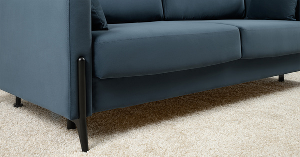 Диван-кровать прямой Барселона ТД 674 велюр Diagonal 999 синий