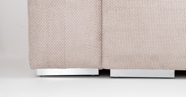 Диван-кровать угловой Оксфорд 710 композиция 2, шенилл Muza 04 светло-бежевый, модульная система, сборка на любую сторону