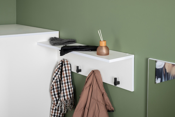 Прихожая Эйр композиция 1 белый PE шагрень, собирается на любую сторону