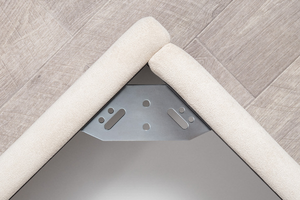 Кровать Марион 160 велюр OCEAN 002 бежевый с ортопедическим основанием и подъемным механизмом (спальное место 160 х 200)