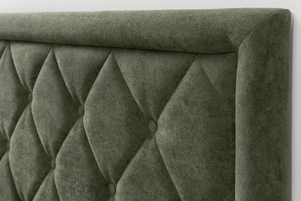 Кровать Марион 180 велюр OCEAN 012 темно-зеленый с ортопедическим основанием и подъемным механизмом (спальное место 180 х 200)