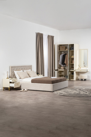 Шкаф для одежды Марион 16.340.03 слоновая кость С341 PE, слоновая кость 6898 ПВХ (собирается на любую сторону)