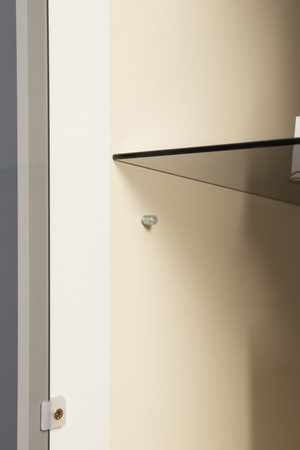 Гостиная Марион композиция 1 слоновая кость С341 PE, слоновая кость 6898 ПВХ, белый PE шагрень (собирается на любую сторону)