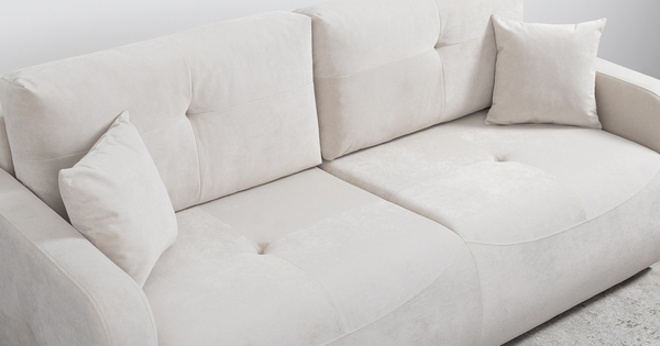 Диван-кровать прямой Марсель ТД 703 велюр Aura 02 белый