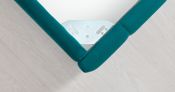 Кровать Милана 140 велюр сине-зеленый с ортопедическим основанием и подъемным механизмом