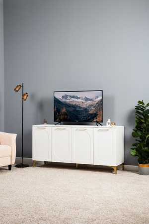 Тумба под ТВ Монтесито 16.67 Белый PE шагрень, белая шагрень 4101 ПВХ