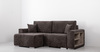 Диван-кровать угловой Оксфорд 711 композиция 6, Muza 06 темно-коричневый, модульная система, сборка на любую сторону
