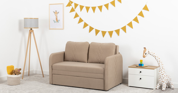 Диван-кровать прямой Юта (120) ТД 521 велюр Вивальди 21 латте