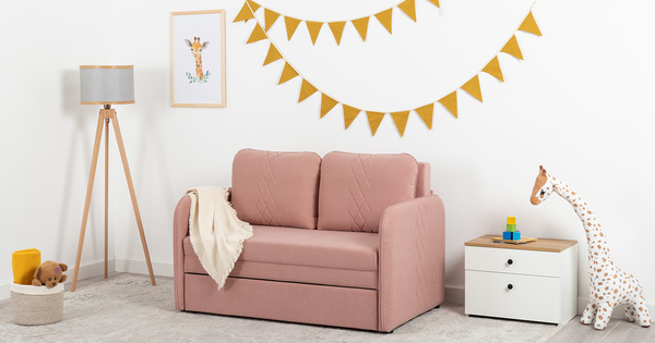 Диван-кровать прямой Юта (120) ТД 522 велюр Вивальди 27 пастельный коралловый